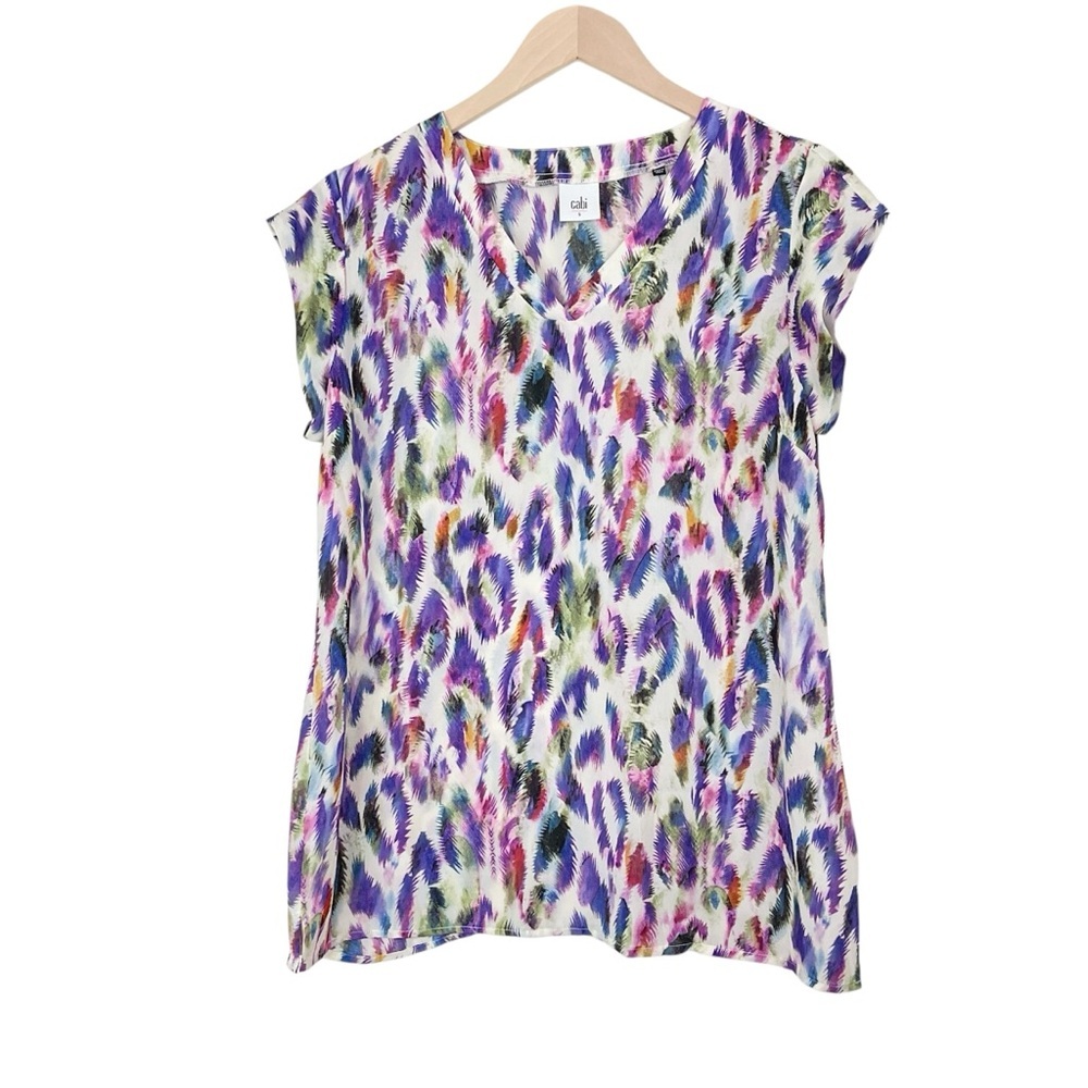 Cabi Plume Feather Blouse Size Small